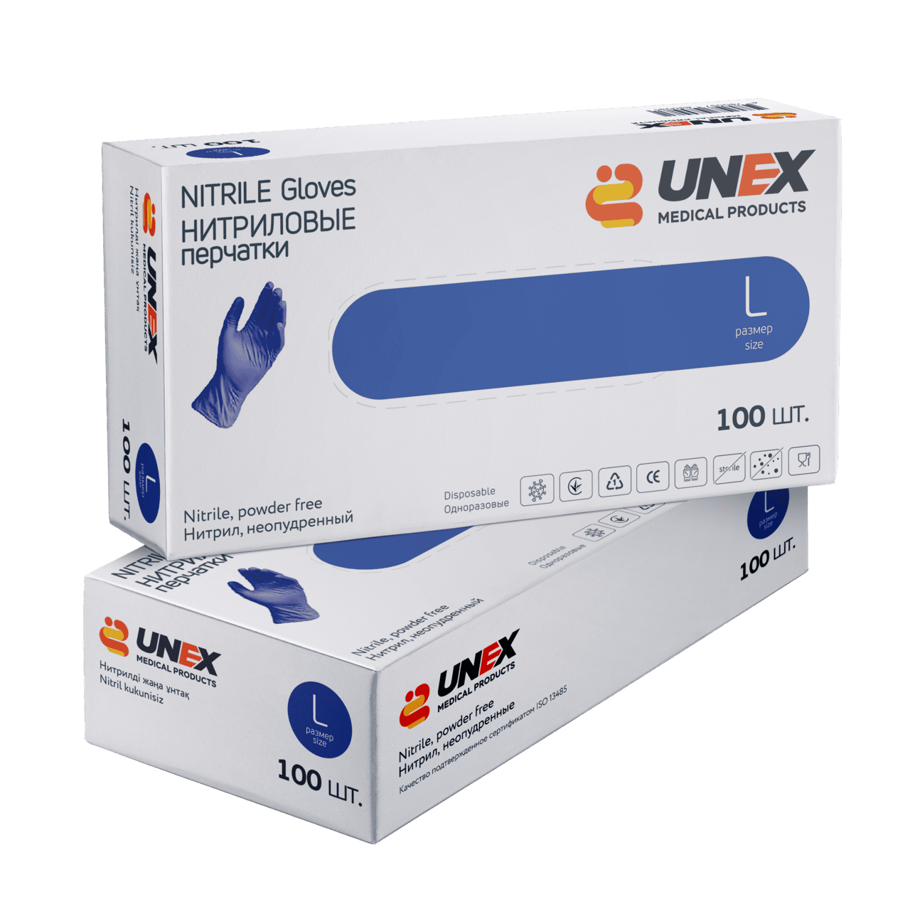 Перчатки нитриловые UNEX (UNEX CAREFUL PRODUCTS) синий