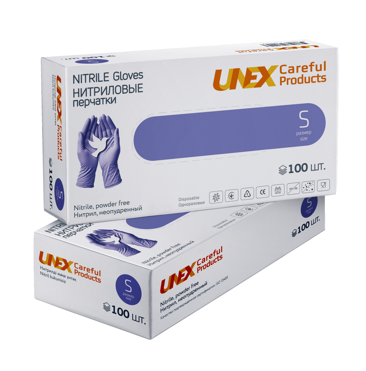 Перчатки нитриловые UNEX (UNEX CAREFUL PRODUCTS) фиолетовый